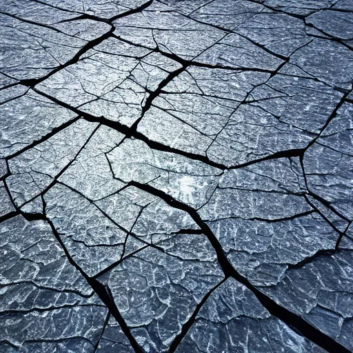 Image similar to shattered ice surface, 8k, ultra realistic.