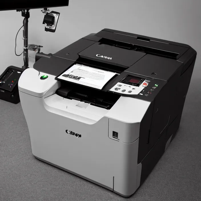 Image similar to a studio photo of the canon lbp - 8 1 0 laser printer