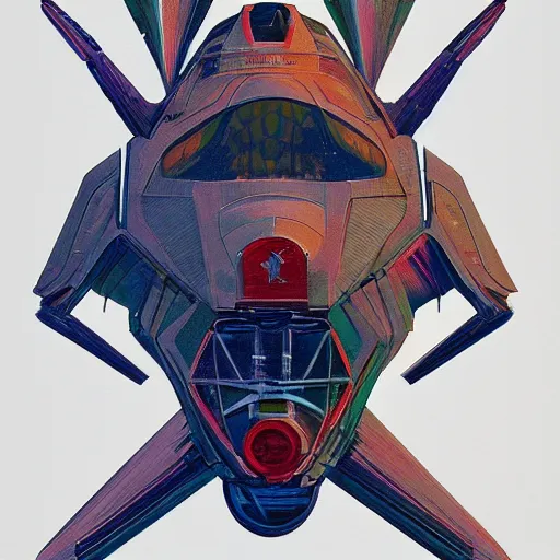 Prompt: coloured pencil of a spaceship scifi tech hardsurface shape form exploration, floral ornaments, big medium small, artstation, colored marker, paper collage, syd mead, hr giger, concept art