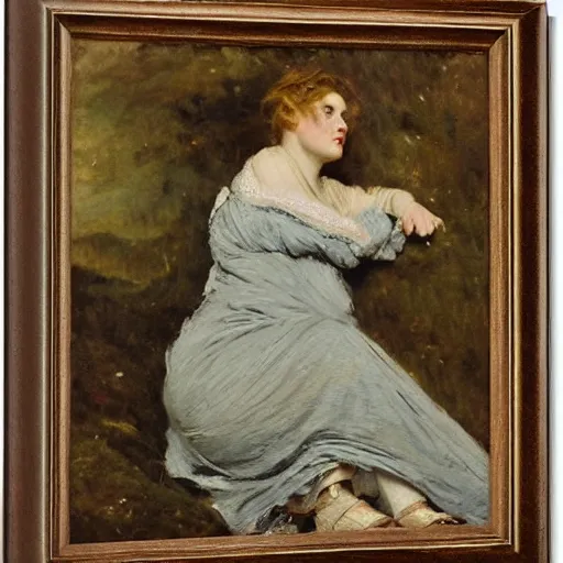 Image similar to woman in torn clothes climbing a mountain by alfred stevens