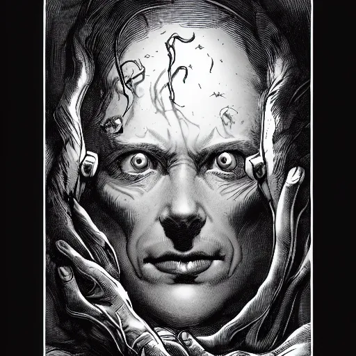 Image similar to portrait soft light, by bernie wrightson and jillian eng and joe fenton, inspired victorian sci - fi, etching, fine, sharp high detail,