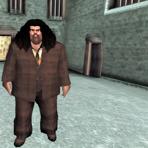 Image similar to harry potter ps 2 hagrid in grand theft auto