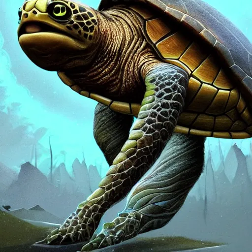 Prompt: a earth turtle recording voiceover dubbing, digital art by łukasz piskorz and patrick mcenvoy and michael komarck, intricate, highly detailed, artstation, concept art, smooth, sharp focus photo centered