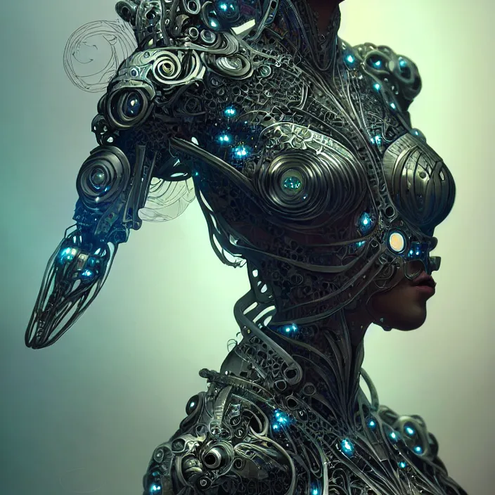 Image similar to organic cyborg, diffuse lighting, fantasy, intricate, elegant, highly detailed, lifelike, photorealistic, digital painting, artstation, illustration, concept art, smooth, sharp focus, art by skunkyfly and kelogsloops