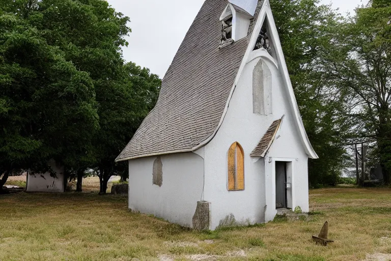 Image similar to the saddest little church in saint sanne