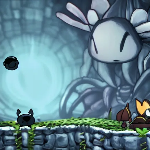 Image similar to puppy in Hollow Knight, screenshot