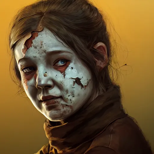 Prompt: portrait of laura ingalls as a zombie with cuts on face, 7 days to die zombie, fine art, award winning, intricate, elegant, sharp focus, cinematic lighting, highly detailed, digital painting, 8 k concept art, art by guweiz and z. w. gu, masterpiece, trending on artstation, 8 k