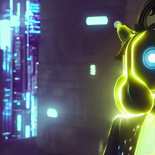 Prompt: cyberpunk pikachu, a male robot, portrait full HD 8k, ultra realistic cinematic octane render, focus on shoulder to head