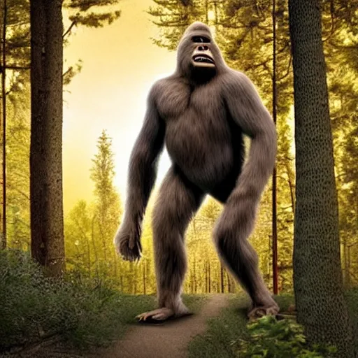 Image similar to bigfoot hunting humans