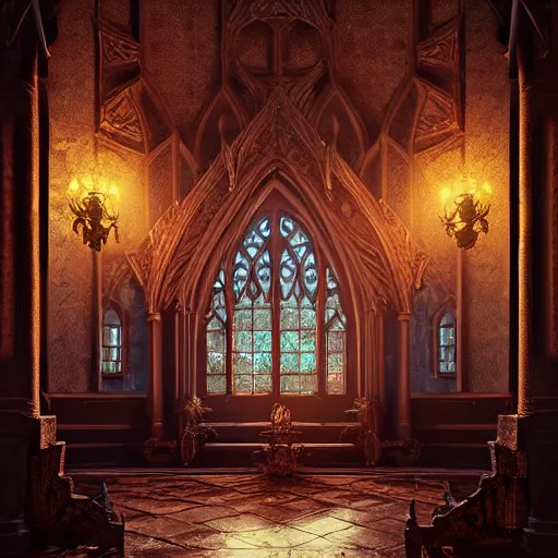 Prompt: photo environment modern gothic parlor p interior : 8 k rtx hdr volume light concept studio matte painting environment digital illustration style, artstation artur tarnowski, mihai muscan, marcin tomalak, marta leydy, marcin stepien, charlotte hughes, lisa frank