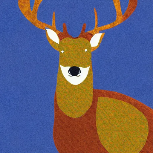Prompt: poly art of a deer