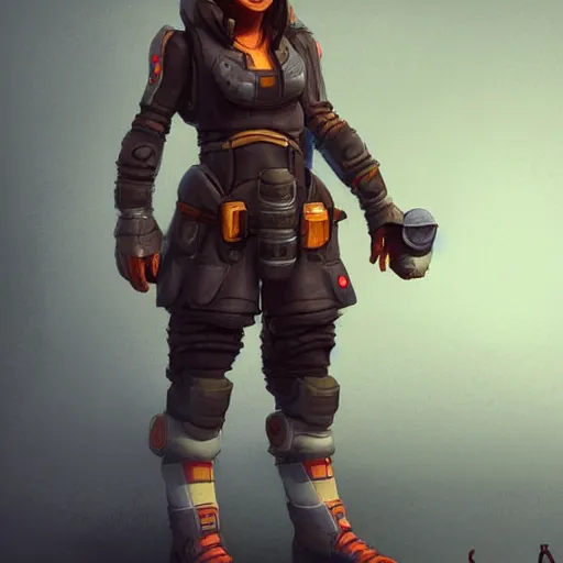 Prompt: full body concept art of a Forge Engineer trending on artstation deviantart Pinterest detailed High Resolution HD 8k