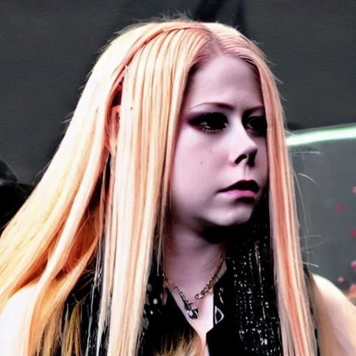 Prompt: Avril Lavigne in the style of Elden Ring