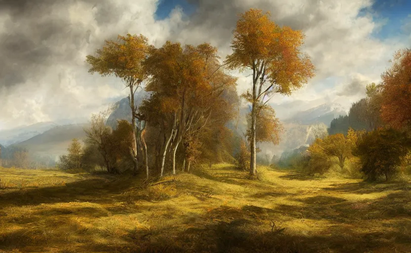 Prompt: highly detailed landscape painting by tomás sanchez, 4k