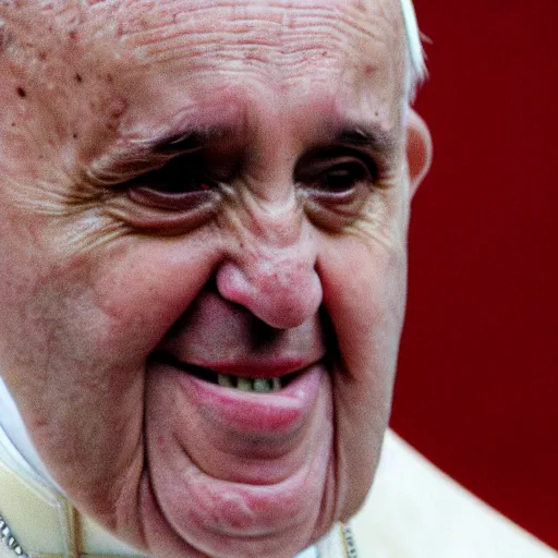 Prompt: pope francis crying
