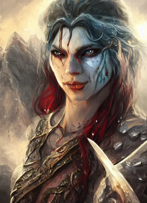 Image similar to bleeding eyes, ultra detailed fantasy, dndbeyond, bright, colourful, realistic, dnd character portrait, full body, pathfinder, pinterest, art by ralph horsley, dnd, rpg, lotr game design fanart by concept art, behance hd, artstation, deviantart, hdr render in unreal engine 5