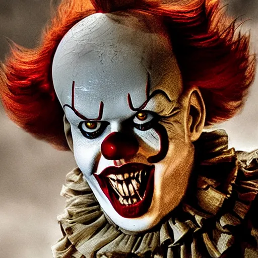 Prompt: Pennywise as a zombie scary4K quality photo realistic