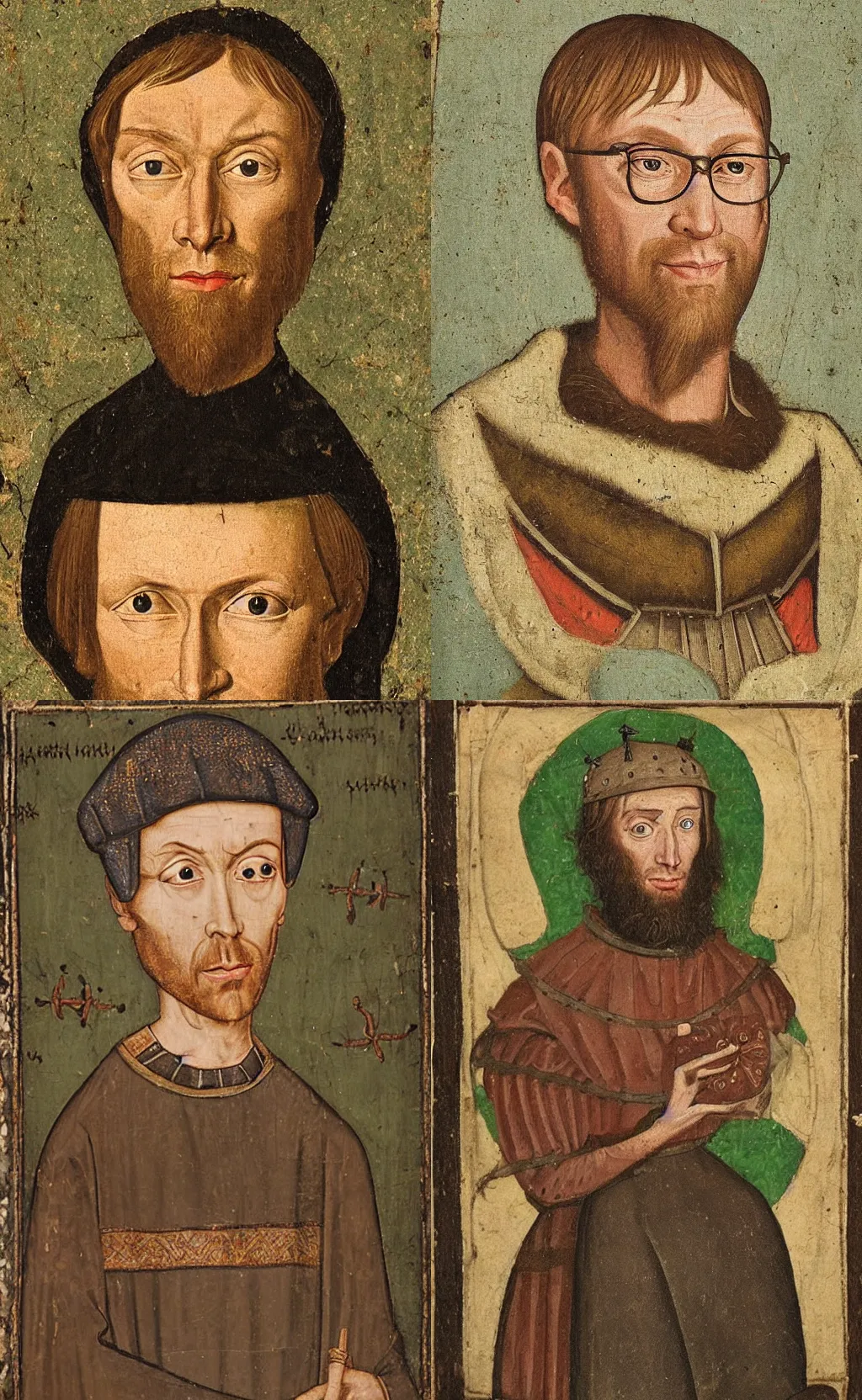 Prompt: medieval portrait of Stephen Merchant