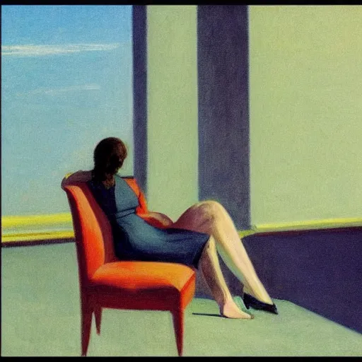 Image similar to martina theininger frame [ o ] ut interpreted by edward hopper