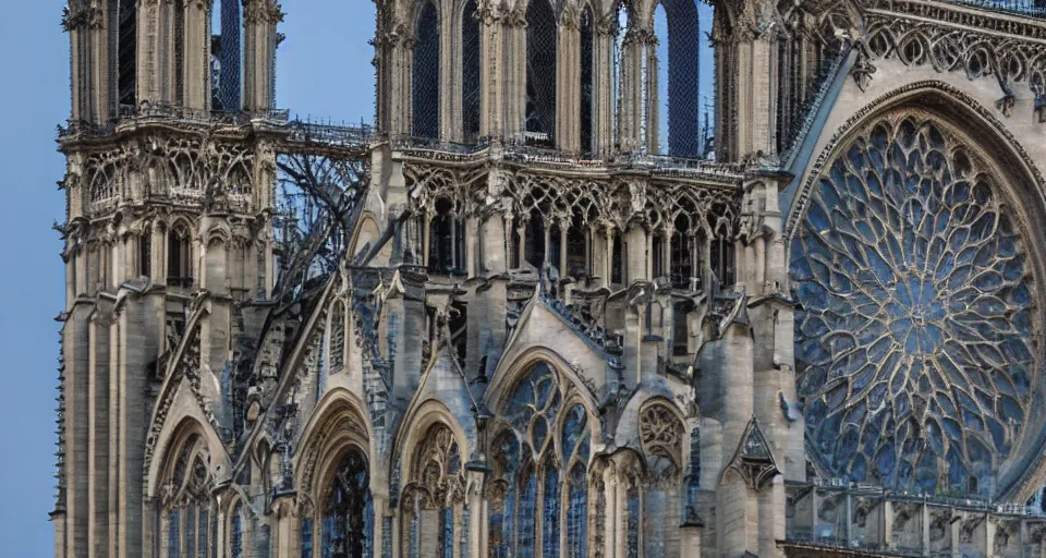 Prompt: 4 k hd, high detail photograph, shot with sigma f / 4. 2, 2 5 0 mm sharp lens, shallow depth of field, subject = notre - dame de paris, consistent, high detailed light refraction, high level texture render