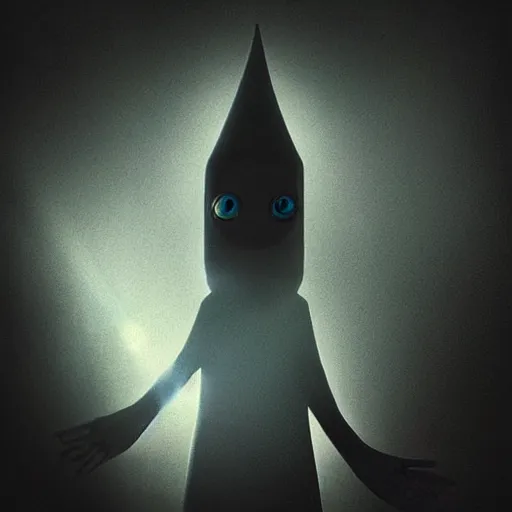 Image similar to “ photo of the babadook, hd, 4 k, award winning, lens flare, creepy ”