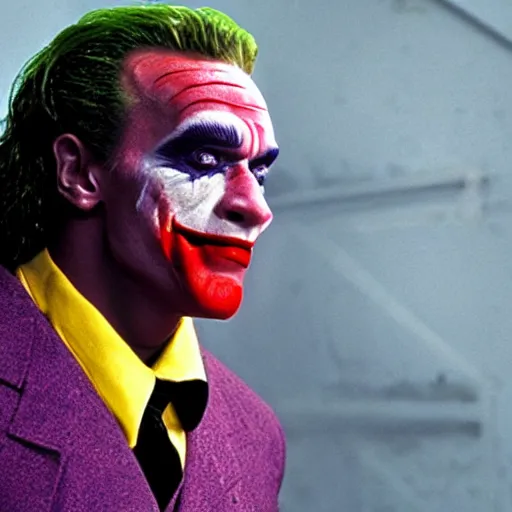 Image similar to Arnold Schwarzenegger as The Joker