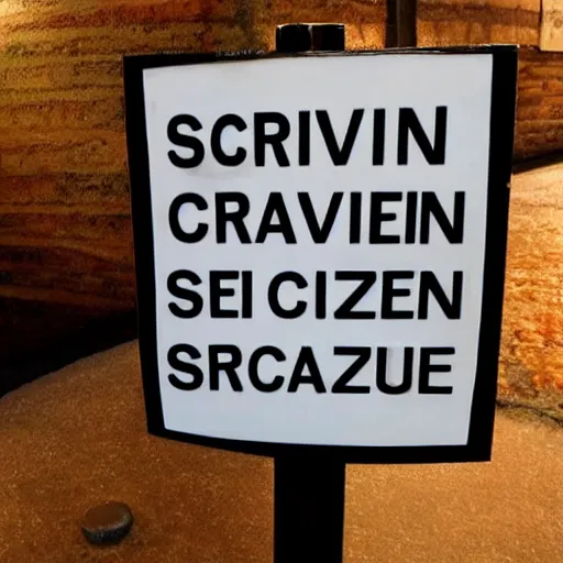 Image similar to sign warning that serving schnitzel with sauce is a crime