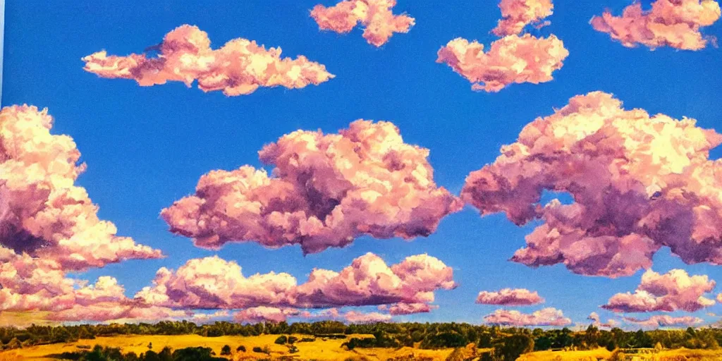 Prompt: fluffy clouds in the sky, blue sky, vivid colors, beautiful, highly detailed