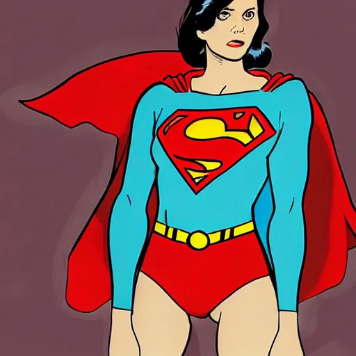 Image similar to lois lane wearing superman's outfit