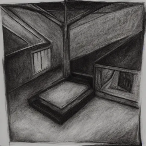 Image similar to trauma of the derelict | charcoal drawing