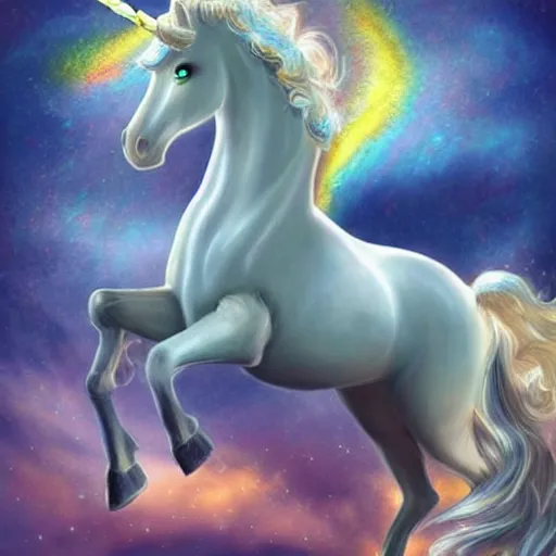 Prompt: a beautiful unicorn, fantasy art