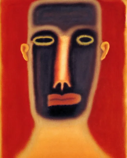 Image similar to Portrait of a human face, by Mark Rothko