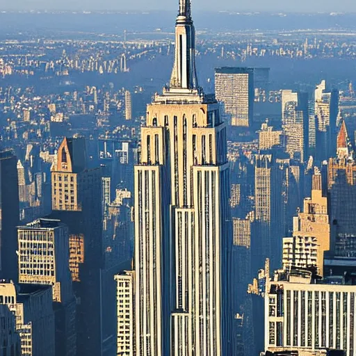 Prompt: the empire state building in the middle of nowhere