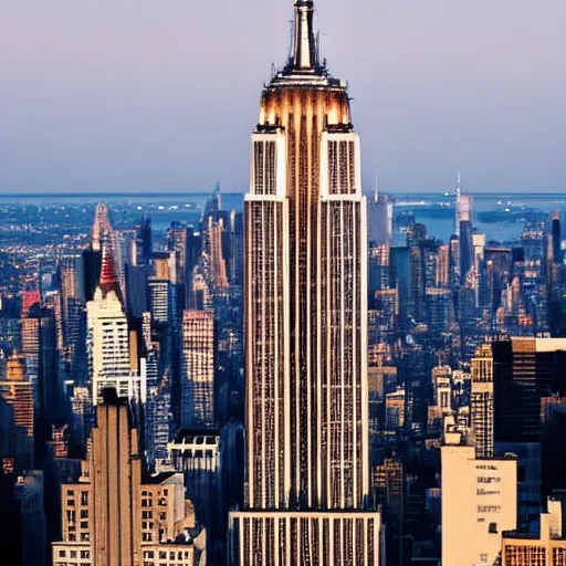 Prompt: the empire state building, built with renaissance era architecture