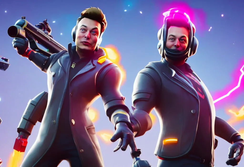 Prompt: elon musk as a fortnite character, cinematic, detailed