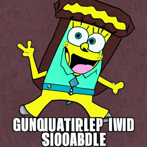 Image similar to gangsta spongebob dropped out trap