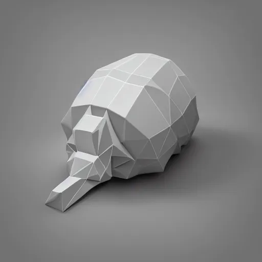 Image similar to poop, low - poly 3 d model, rendered in octane, ambient occlusion