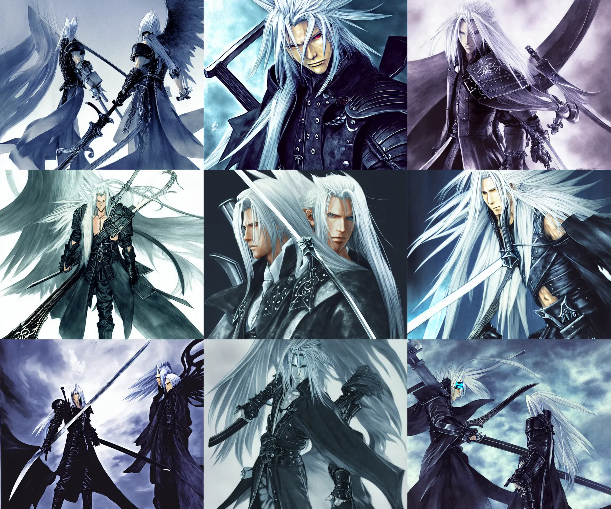 Cloud Strife, armpits, short hair, Final Fantasy VII, Sephiroth, anime  boys, gloves, sword, fighting, wings, feathers | 1920x998 Wallpaper -  wallhaven.cc
