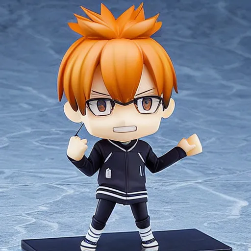 Image similar to tanaka from haikyu as an anime nendoroid of, detailed product photo