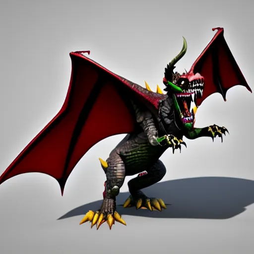 Prompt: vampire dragon stylized stl fantasy miniature, 3 d render, activision blizzard style, hearthstone style