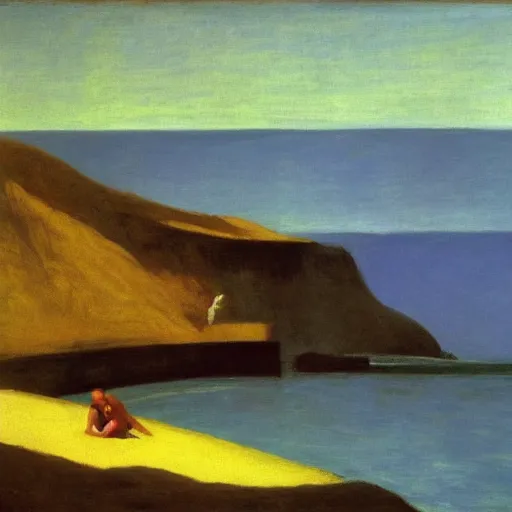 Prompt: The Tempest, by Edward Hopper