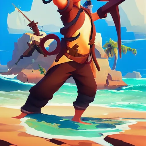 Image similar to painting treasure on sea of thieves game smooth median photoshop filter cutout vector, behance hd by jesper ejsing, by rhads, makoto shinkai and lois van baarle, ilya kuvshinov, rossdraws global illumination