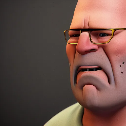 Prompt: realistic hank from king of the hill, award winning octane render