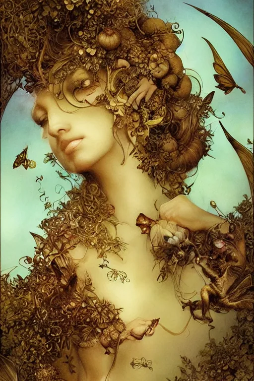 Image similar to a faerie, golden ratio, detailed, by jean - baptiste monge and maxfield parrish and artgerm