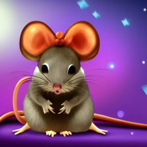 Prompt: a cute little mouse with an evil twinkle in its eye 4 k digital art