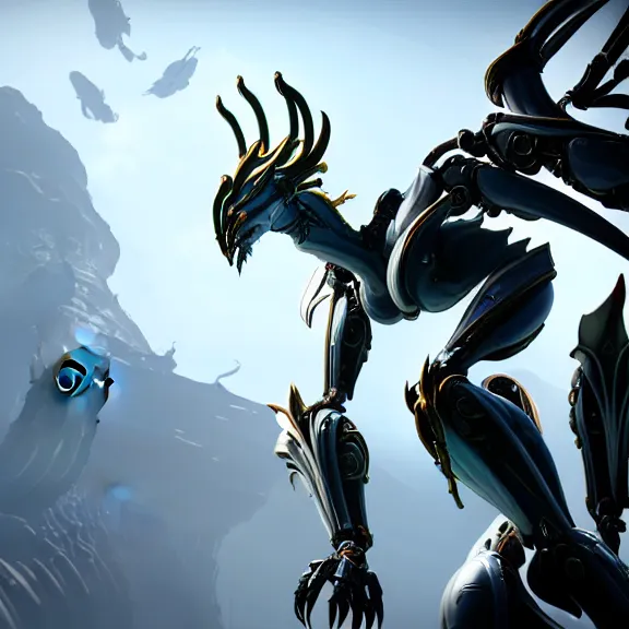 Prompt: highly detailed giantess shot, worms eye view, looking up at a giant 500 foot tall beautiful goddess saryn prime female warframe, as a stunning anthropomorphic robot female dragon, looming over you, detailed warframe legs towering over you, sleek streamlined white armor, camera looking up, posing elegantly over you, sharp robot dragon claws, proportionally accurate, two arms, two legs, giantess shot, ground view shot, cinematic low shot, massive scale, warframe fanart, destiny fanart, high quality, captura, realistic, professional digital art, high end digital art, furry art, dragon art, macro art, warframe art, destiny art, giantess art, anthro art, DeviantArt, artstation, Furaffinity, 3D realism, 8k HD octane render, epic lighting, depth of field