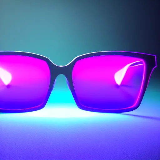 Prompt: glasses emitting a screen hologram, hyperrealistic 3 d octane render, unreal engine