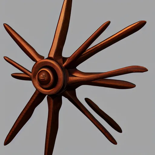 Image similar to 3 d model of a spinner for chopping on a pike,