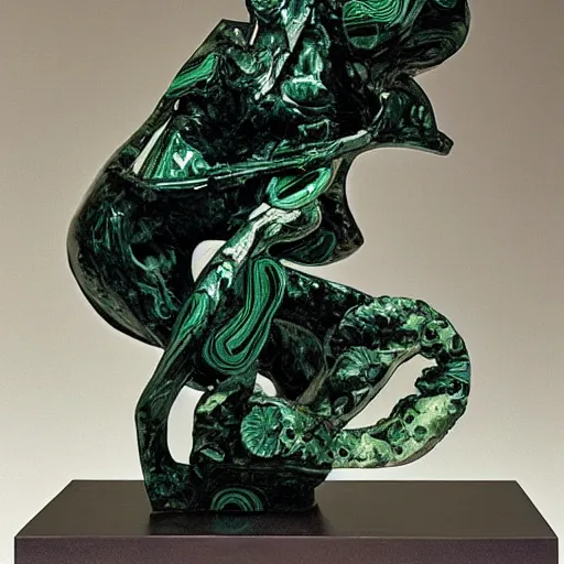 Image similar to malachite by arthur boyd, by hans baldung saturated, lines. a beautiful sculpture. i was born in a house with a million rooms, built on a small, airless world on the edge of an empire of light & commerce.