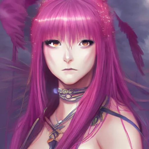 Image similar to portrait of scathach skadi, anime fantasy illustration by tomoyuki yamasaki, kyoto studio, madhouse, ufotable, trending on artstation